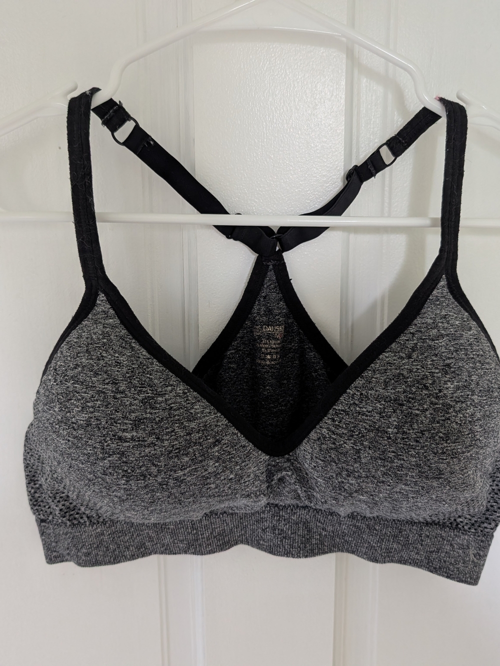 Danskin Gray Seamless Racerback Sports Bra